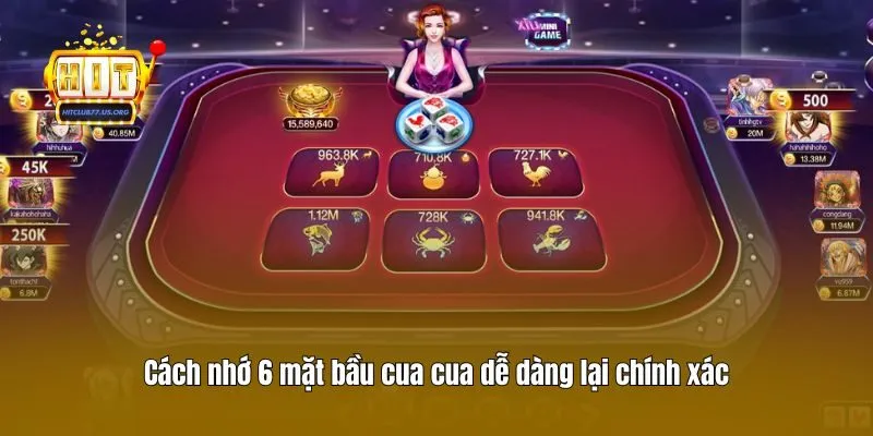 Cách nhớ 6 mặt bầu cua cua dễ dàng lại chính xác